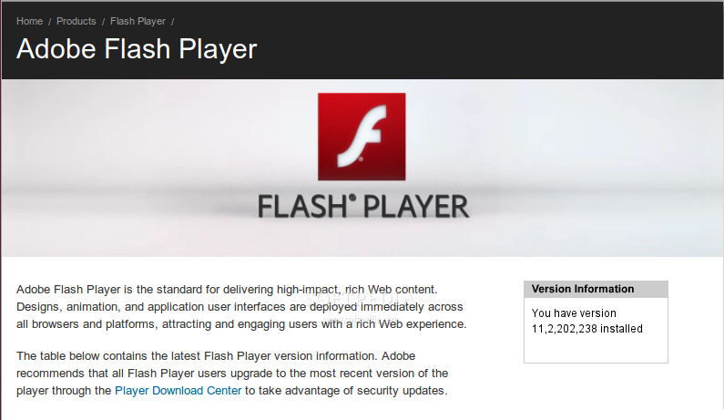 adobe flash check for updates mac 2017